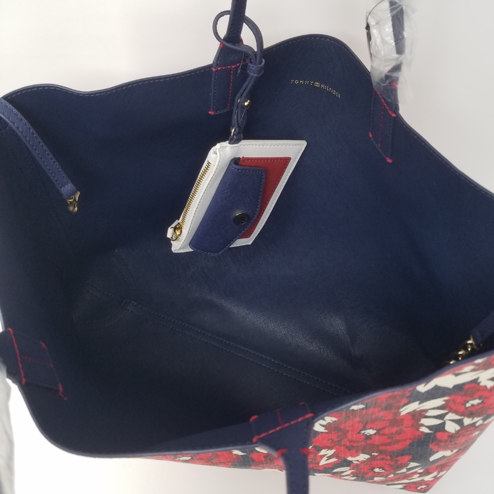 Tommy Hilfiger Reversible Tote- Navy/Multi-Color - Picture 3 of 3